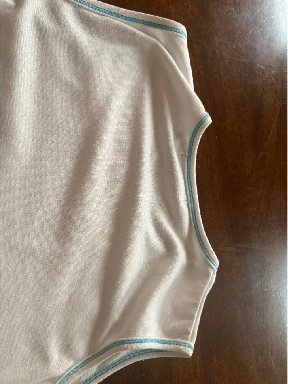 White Sleeveless Top with Beaded Butterfly Embellishments
